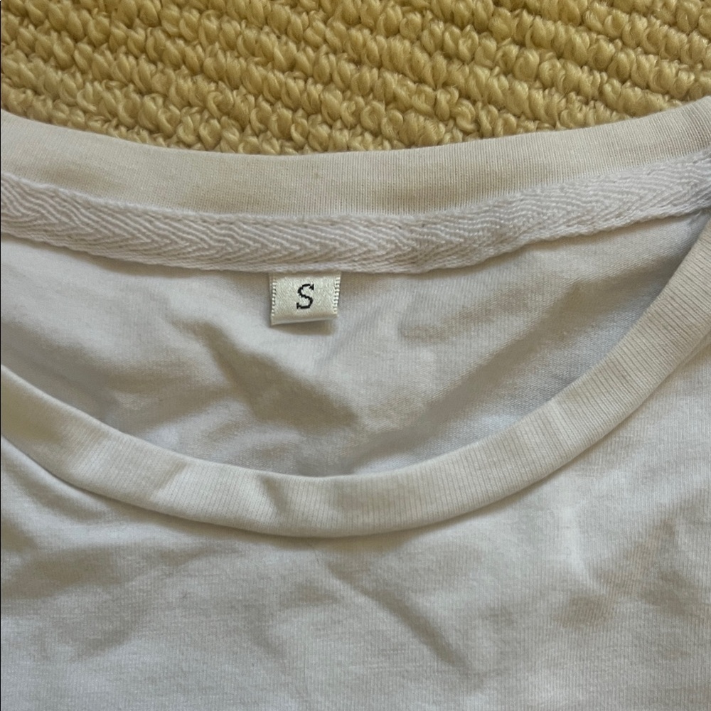 Women's Long Sleeve Crop Top - White - Picture 2 of 6